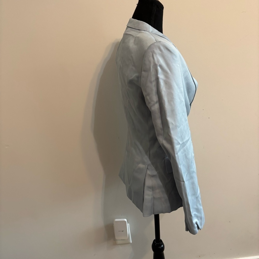 STELLA MCCARTNEY Single-breasted Blazer Jacket In Light Blue Rayon Size 38 - Picture 2 of 10